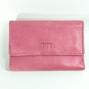 Fossil pink leather wallet